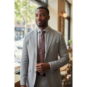 VTG Hermès Paris 100% Silk Tie Blue H Logo Link Pattern 7000 Men's Retro Classic